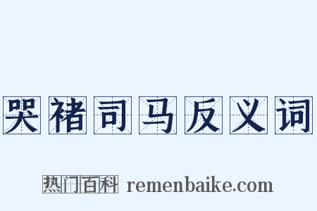 哭褚司马反义词是什么意思的图片